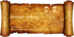 Dorogi Robin névjegykártya